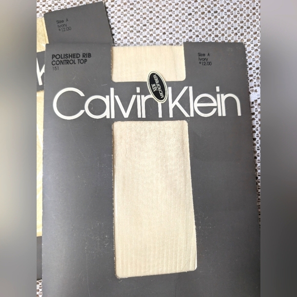 Calvin Klein Hosiery Vintage Collection - Black and Cream size A - Picture 4 of 5